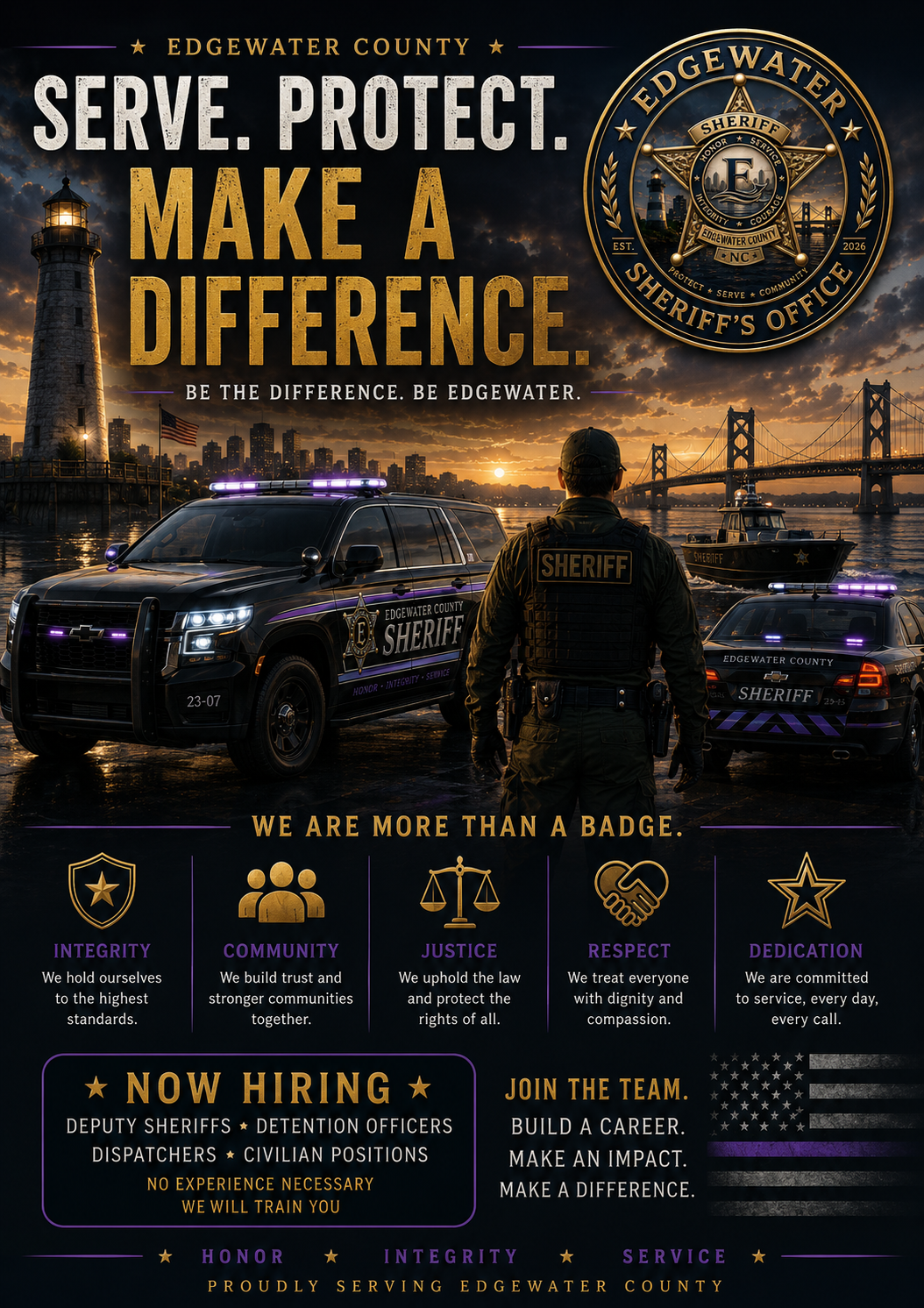 Edgewater Sheriff recruiting poster